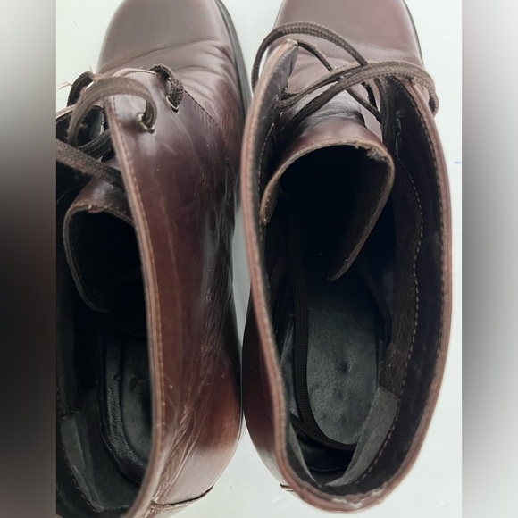 Joan & David Shoes Women’s 41 Vintage Brown‎ Leather Ankle Booties Lace - Picture 10 of 10